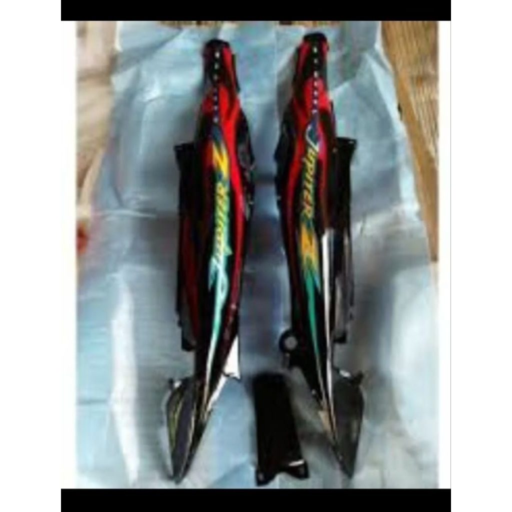 Cover body jupiter z lama  body jupiter z lama old hitam set dengan striping