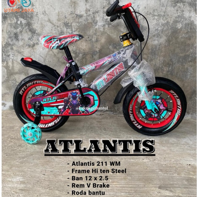 Sepeda Anak Cowok BMX Atlantis Ban jumbo ukuran 12 inch | Sepeda BmX ring 12 inch | Sepeda anak roda