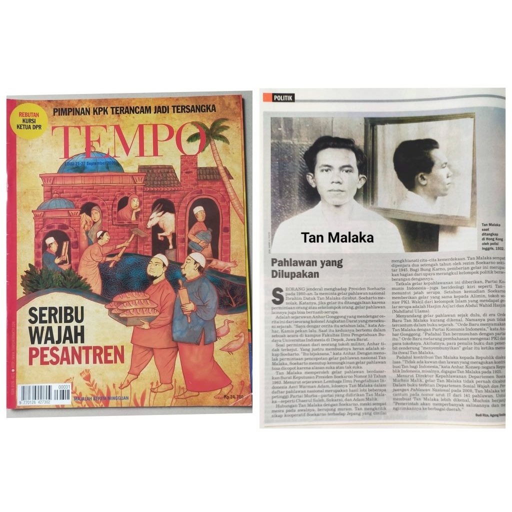 Majalah Tempo 21 September 2009 : Seribu Wajah Pesantren - Mencari Tan Malaka