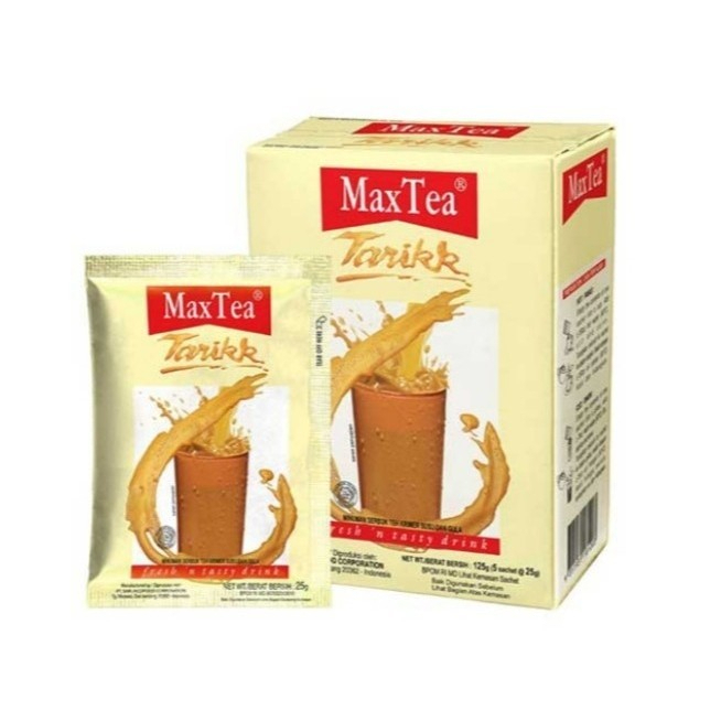 MaxTea Teh Tarik Minuman Instant Teh Tarik Box @25gr / Max Tea Teh Tarik