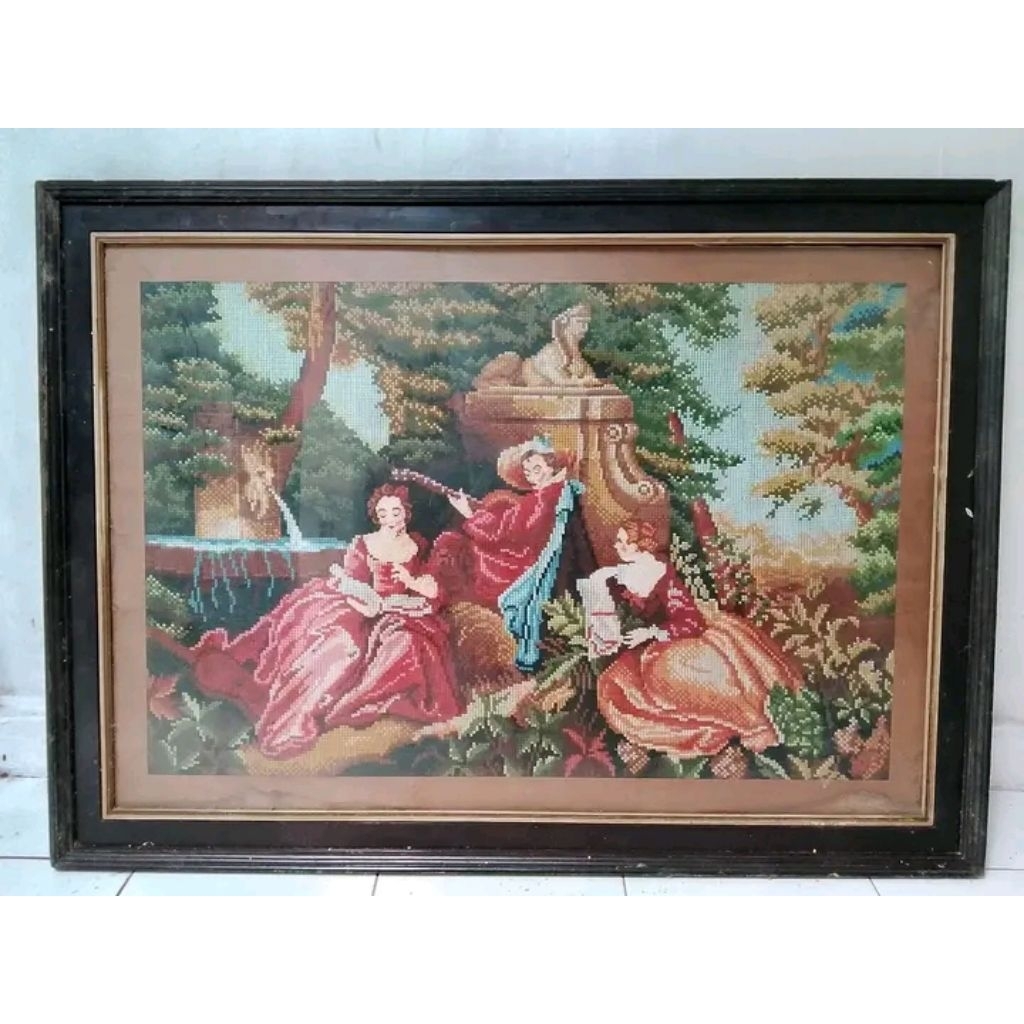 Lukisan_Benang_Kristik_vintage1980an