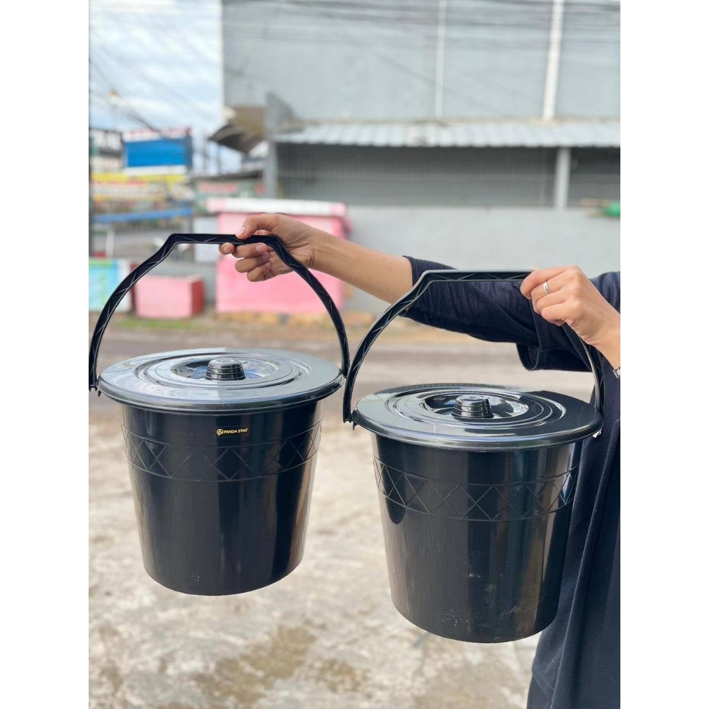 PACIFIC EMBER GAGANG HITAM + TUTUP 12 LITER EMBER TUTUP HITAM TERMURAH