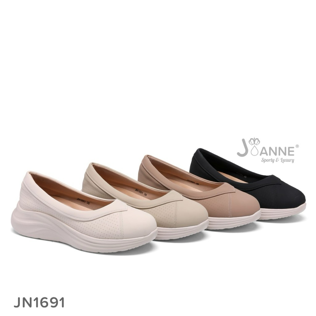 [JOANNE] Closed Toe Wedges Shoes Sepatu Wanita JN1691