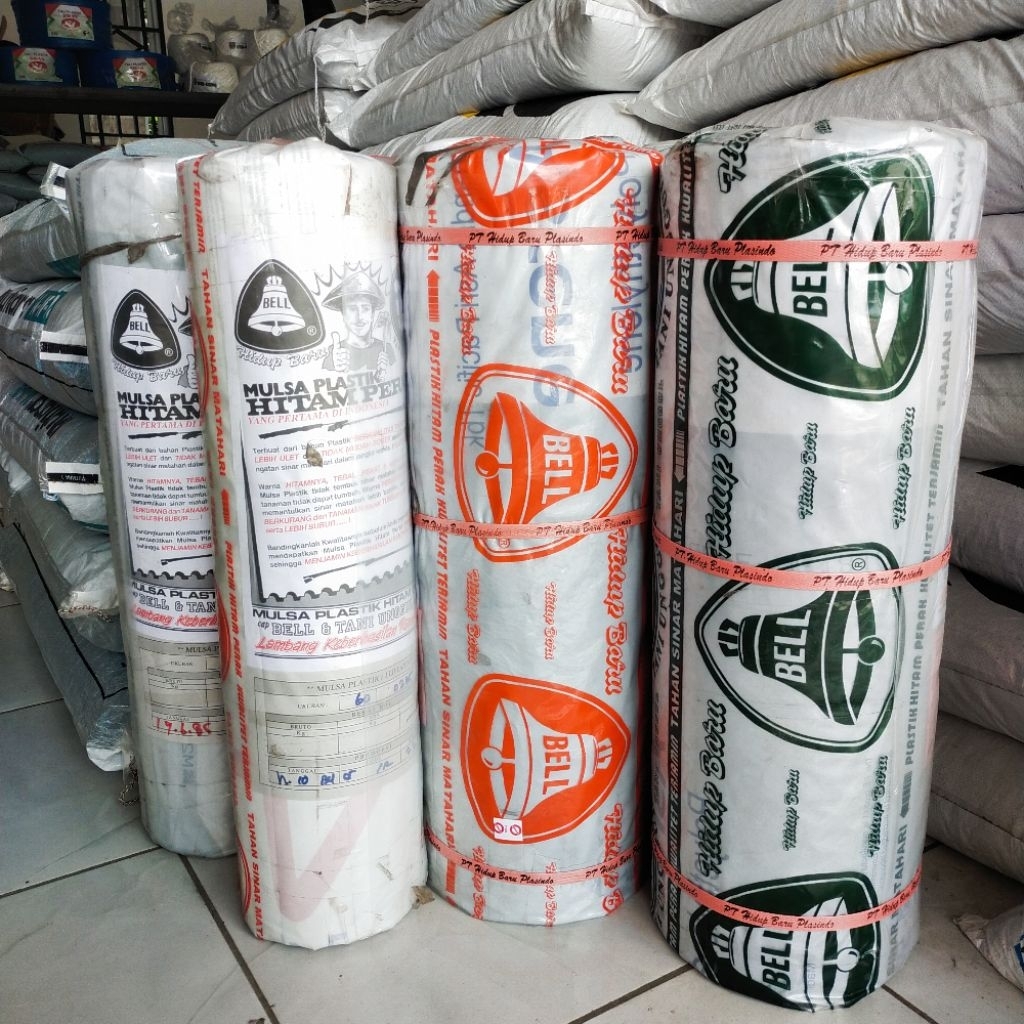 PLASTIK MULSA 1 ROLL CAP BELL ±18 KG PANJANG ±500 METER LEBAR 120 CM