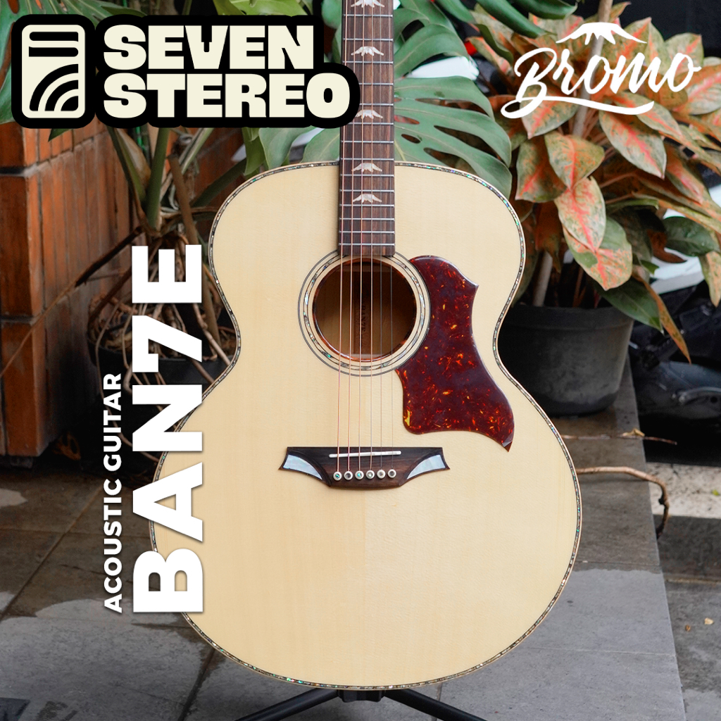Bromo BAN7E Top Solid Acoustic Electric Guitar