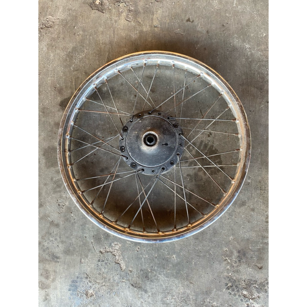 roda velg pelek depan tromol bravo rc crystal tornado shogun 110 r new bagong kebo smash lama new or