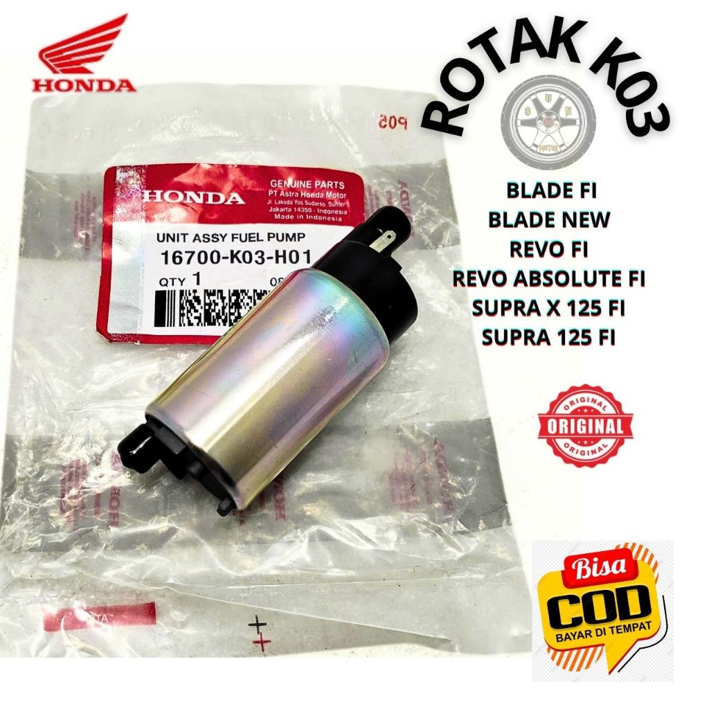 ROTAK DINAMO FUEL PUMP INJEKSI K03 ORI AHM BLADE FI , BLADE NEW , REVO FI , REVO ABS FI , SUPRA X 12
