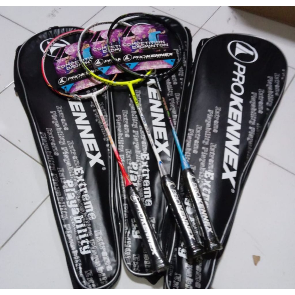 Raket badminton prokennex power pro 704/ 709 original 100% 22-30 lbs Siap pakai/ kosongan ( bisa cod