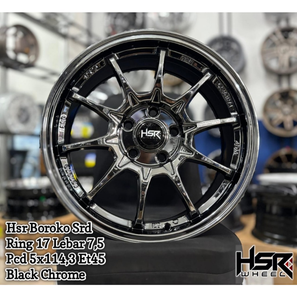 velg ce28 r17 hsr boroko srd pelak ce28 black chrome untuk hrv crv brv innova xpander dll