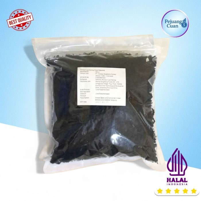 CUT WAKAME 500 GRAM - DRIED WAKAME SEAWEED HALAL 500 GR - UNTUK SUP MISO HALAL