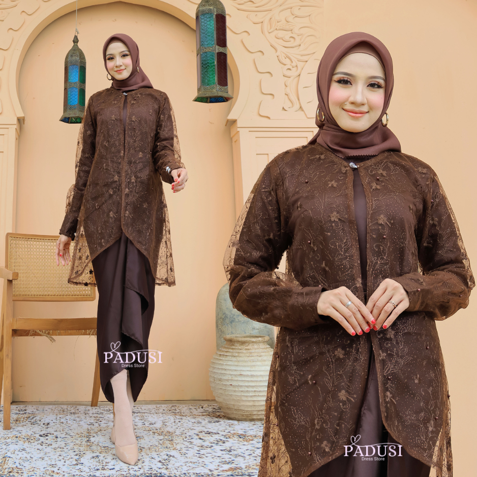 One Set Kondangan Simple Elegan | Gaun Kondangan Mewah Elegan Kondangan Rok Lilit Polos | Ootd Wanit