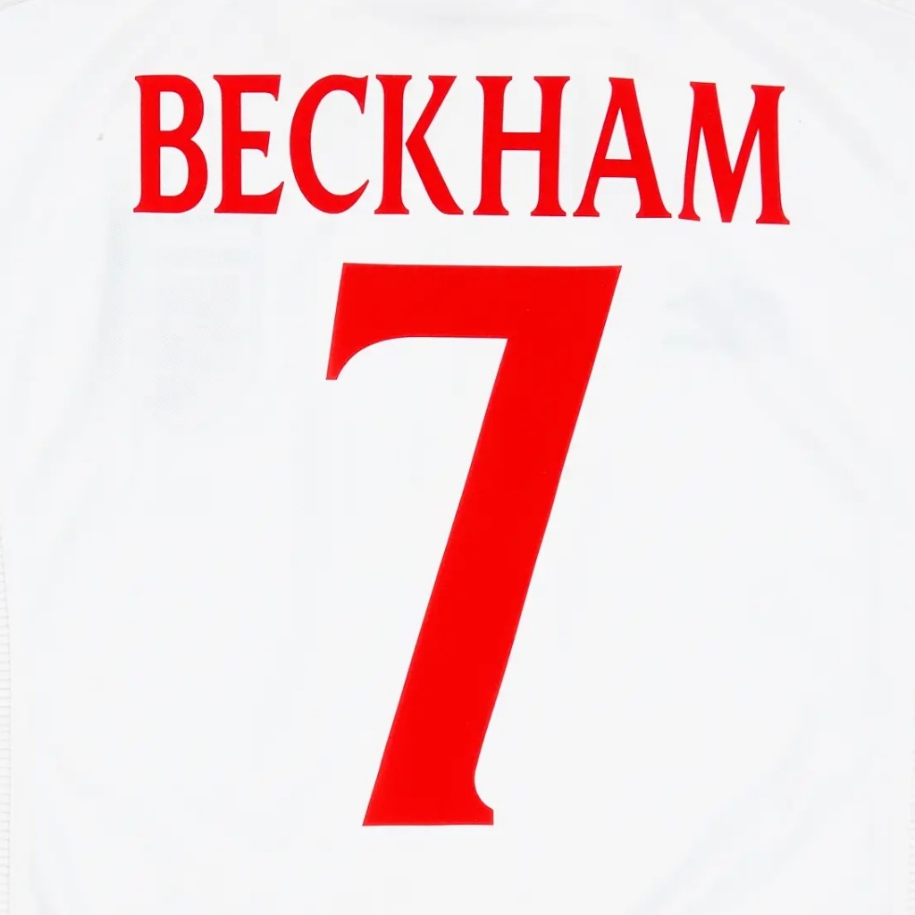 [ NAMESET ] BECKHAM 7 ENGLAND HOME 1999 / 2000 / 2001 INGGRIS