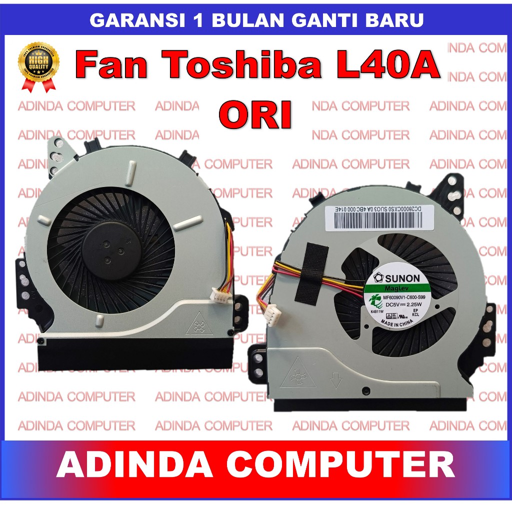 Fan Toshiba L40 L40A L40-A L40D-A L40T-A L45-A L45D-A ORI