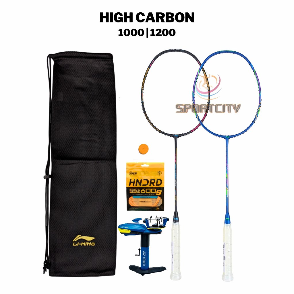 Raket Badminton LINING HIGH CARBON 1000 1200 HC Original
