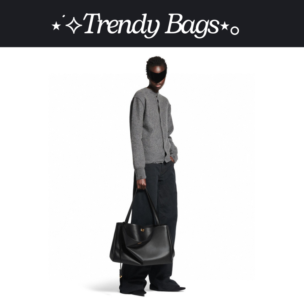 Pre Order Tas Tote Wanita Warna Hitam Ukuran Besar Desain Santai Elegan dengan Aksen Gesper Ganda da