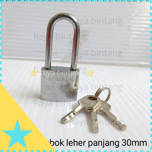 The best GEMBOK PUTIH LEHER PANJANG kecil UKURAN 30 mmYSK pagar kuat anti maling tebal