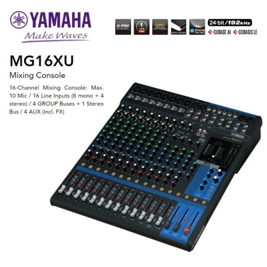 Mixer 16 chanel Yamaha original MG16XU