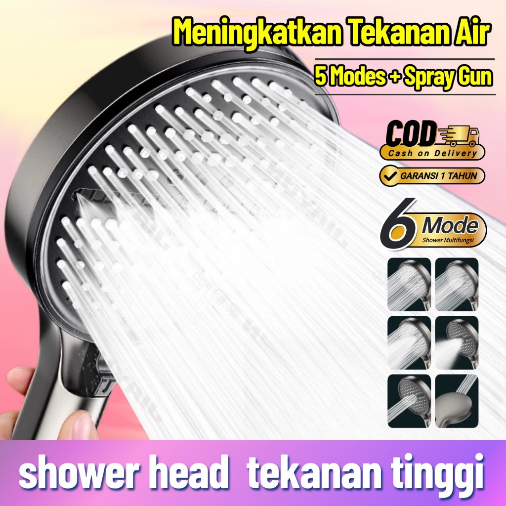 INTOSEA Shower Head Mandi Sehat Semburan Deras Pengalaman Mandi Terbaik #088@24
