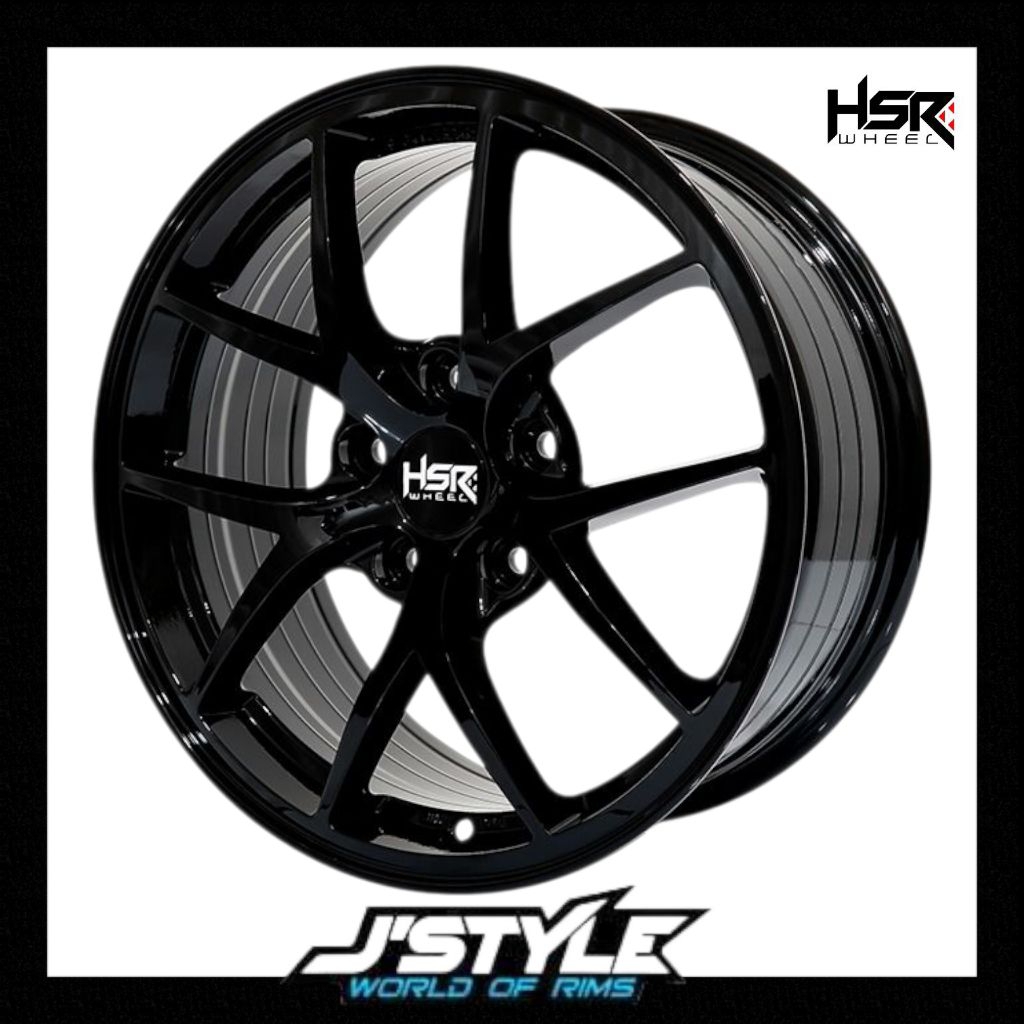 VELG BMW RING 17X7,5 PCD 5X120 ET40 GLOSSY BLACK HSR WURZBURG F1