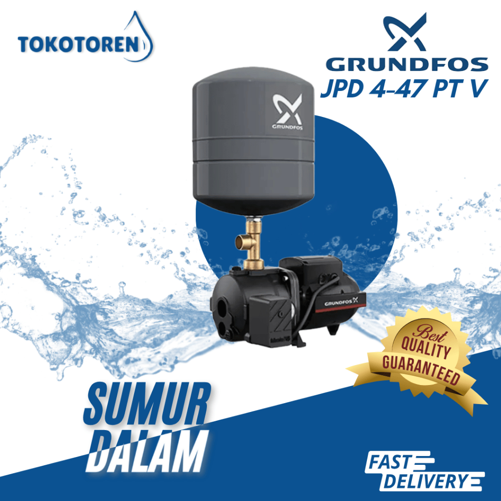 POMPA GRUNDFOS JPD 4 47 JETPUMP + TANGKI GARANSI RESMI