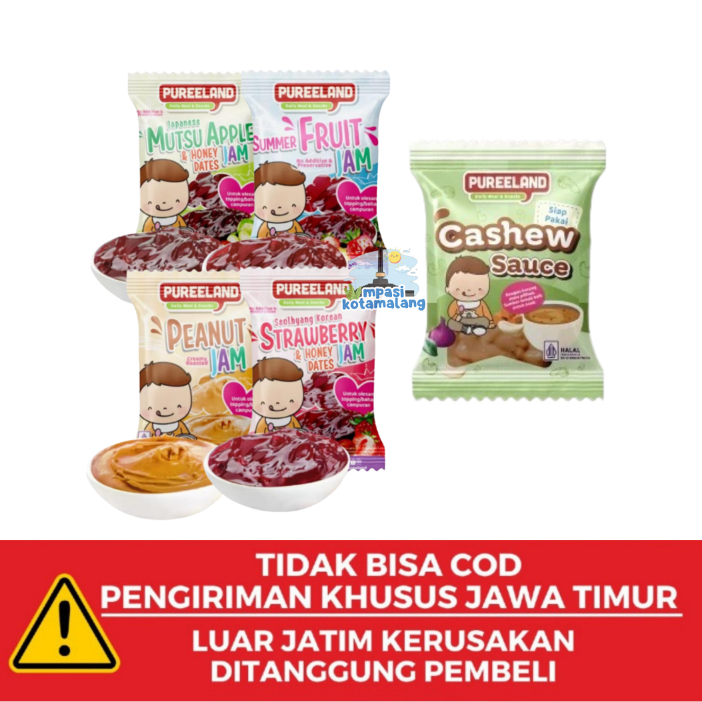 PUREELAND /BUMBU KACANG/ SELAI KURMA / SELAI APEL KURMA / SELAI KACANG 150G SELAI MPASI TANPA MSG GU