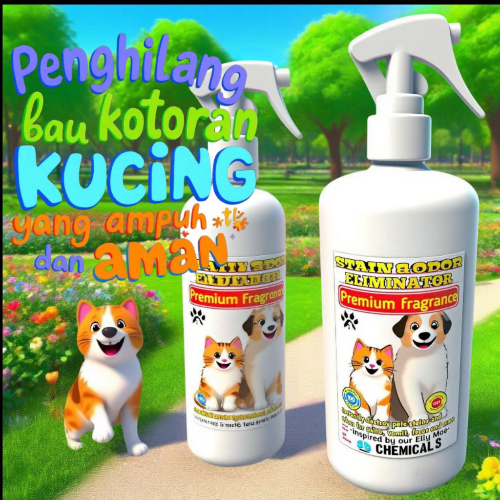 500 ML SF, PENGHILANG PENGHARUM PEWANGI BAU KANDANG KOTORAN HEWAN, DAN KANDANG PUP MUNTAH APEK BEKAS