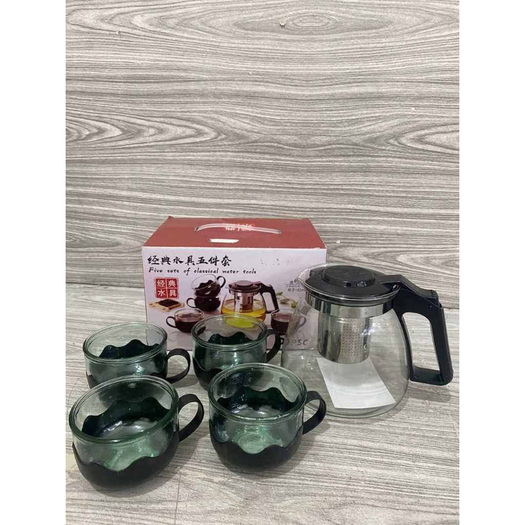 Teapot Hitam + Saringan