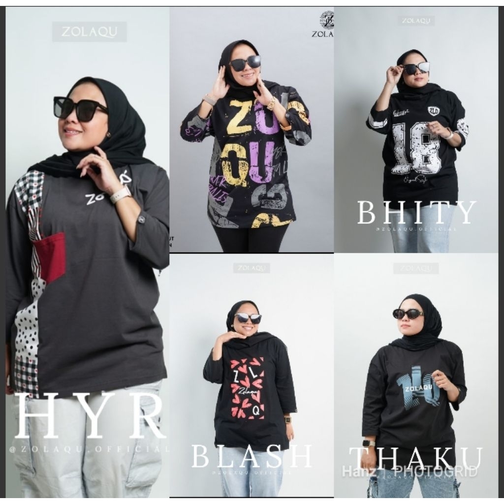 ZOLAQU ORIGINAL Oversize Hitam SERIES8