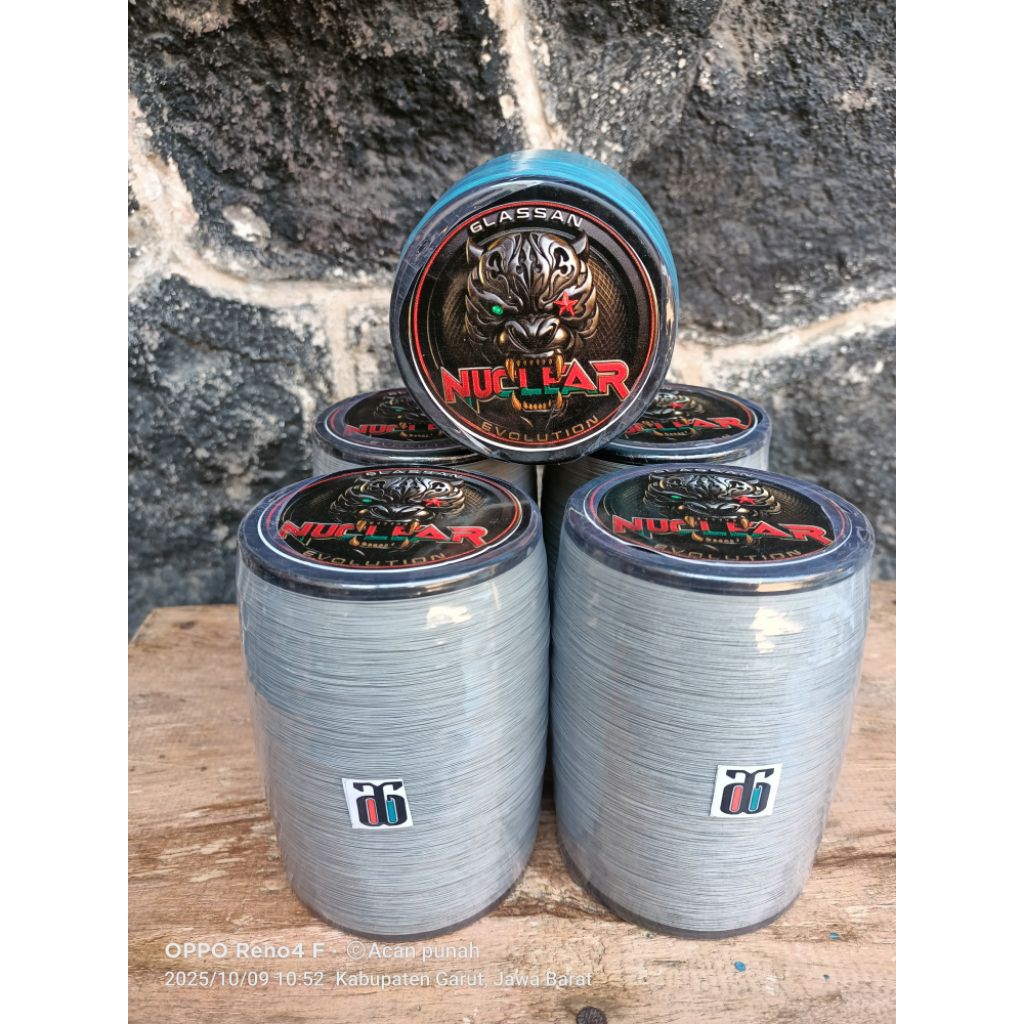 Gelasan layangan nuclear evolution 6000 yard bahan senar merk (super z 021) bahan kuat lebih kuat dr