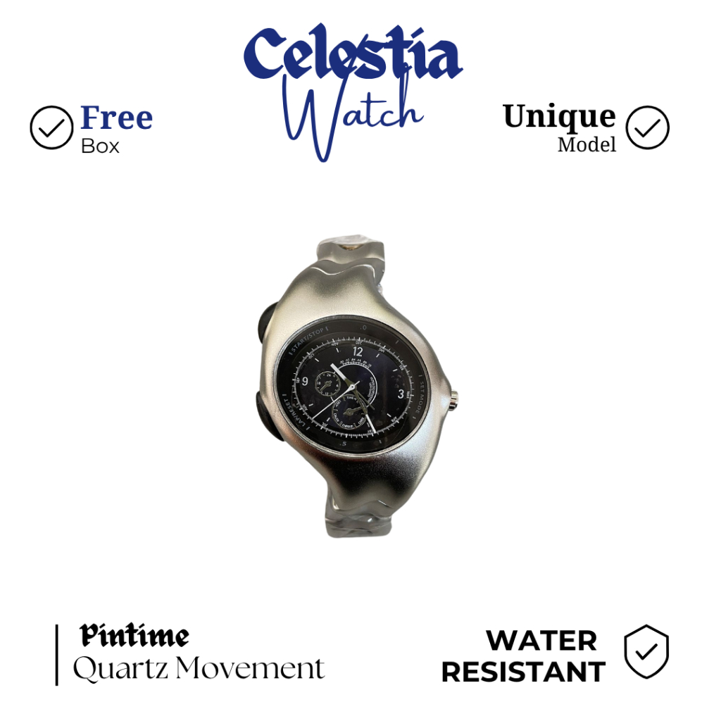 READY STOCK Jam Tangan Pria Pintime Y2k Homage Triax Black Dial