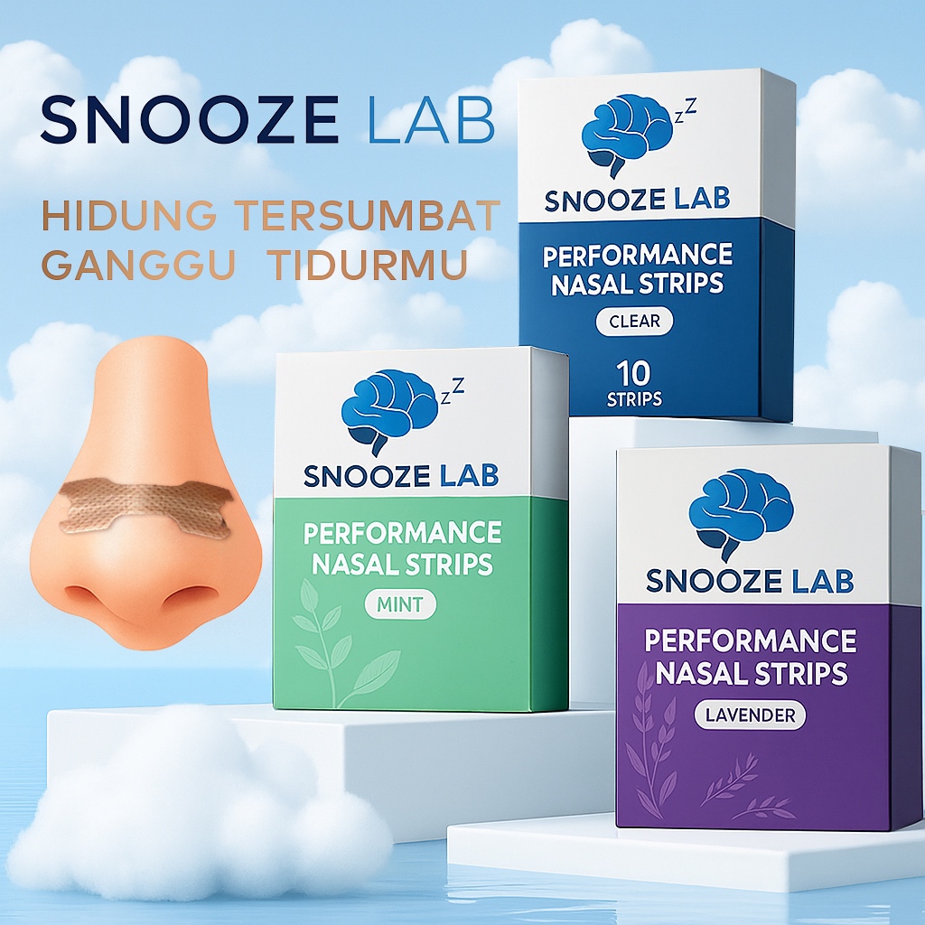 Snooze Lab Nasal Strips Nose Strips isi 10 pcs Plester Hidung Harmony Life Nasal Strips