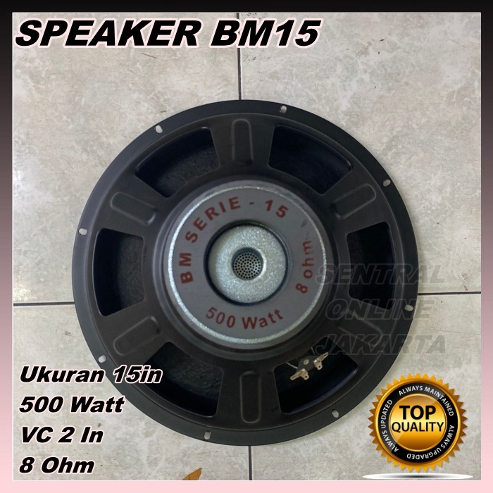 SPEAKER WOOFER 15 inch MODEL BMB 500 Watt DOUBLE MAGNET 15inch 15in BM15