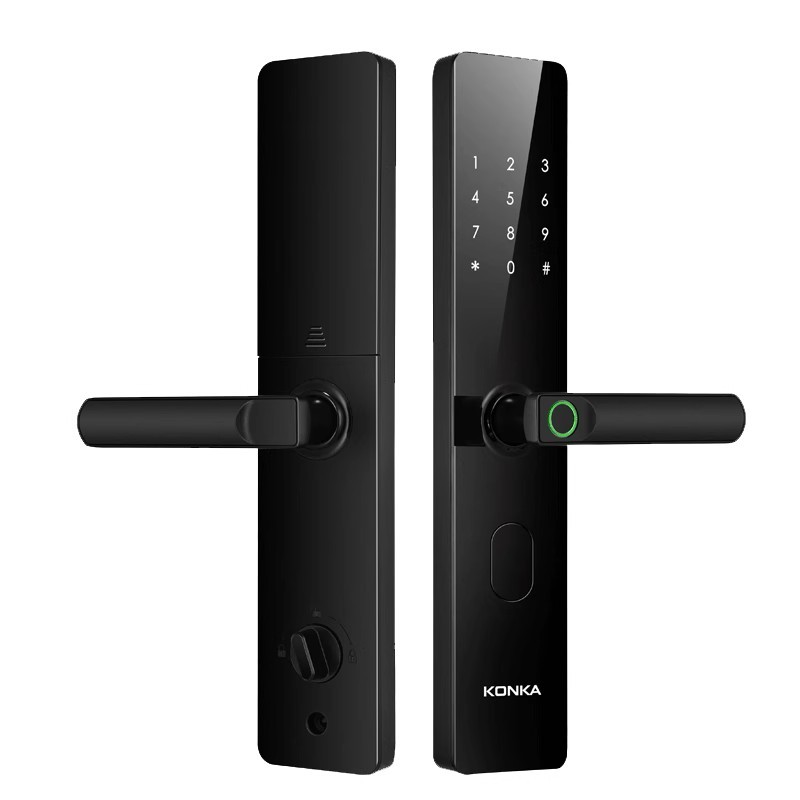 Reaim Kunci pintu rumah digital Smart Door Lock Smart Fingerprint gembok digital gagang pintu rumah 