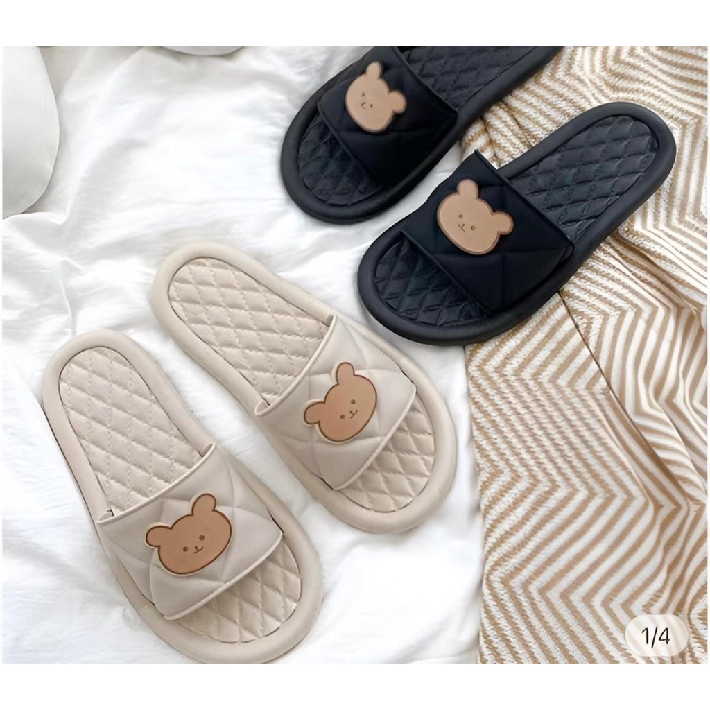 dreamstrt.sf Sandal kokop wanita motif BERUANG korean style hits trend terbaru