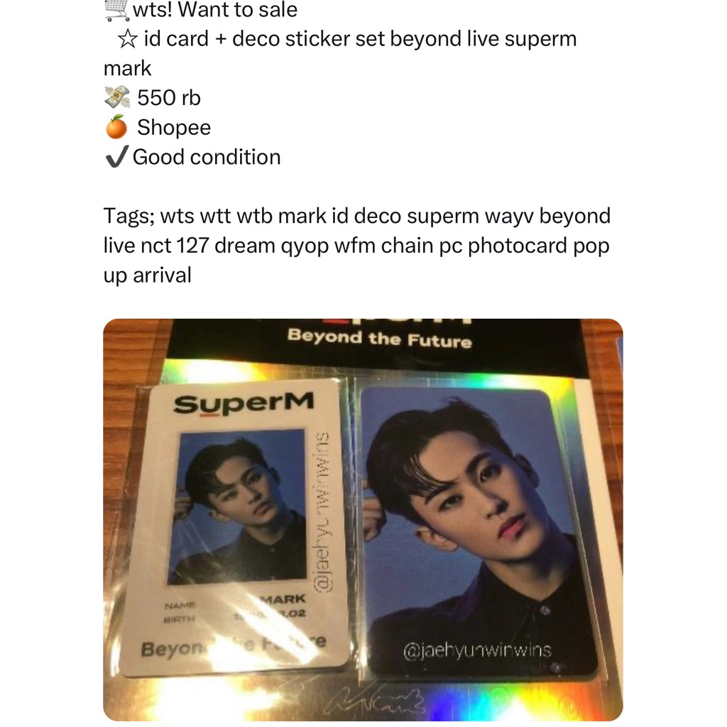 id card + deco beyond live mark superm