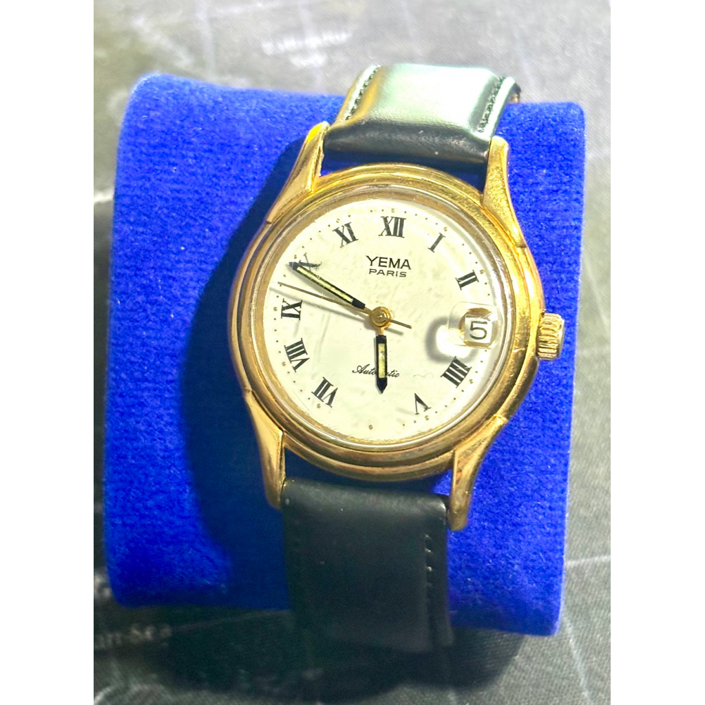 Yema Jam Tangan Yema Automatic Paris dengan Tali Kulit dan Desain Angka Romawi