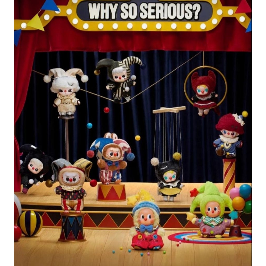 pop mart why so serious series - vinyl plush pendant blind box hallowen action figure labubu