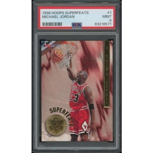 1996 Hoops Superfeats Michael Jordan #1 (PSA 9)