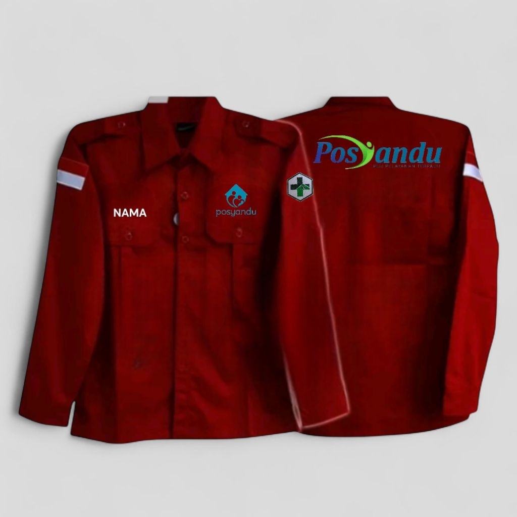 Kemeja POSYANDU Seragam Posyandu Maroon Panjang