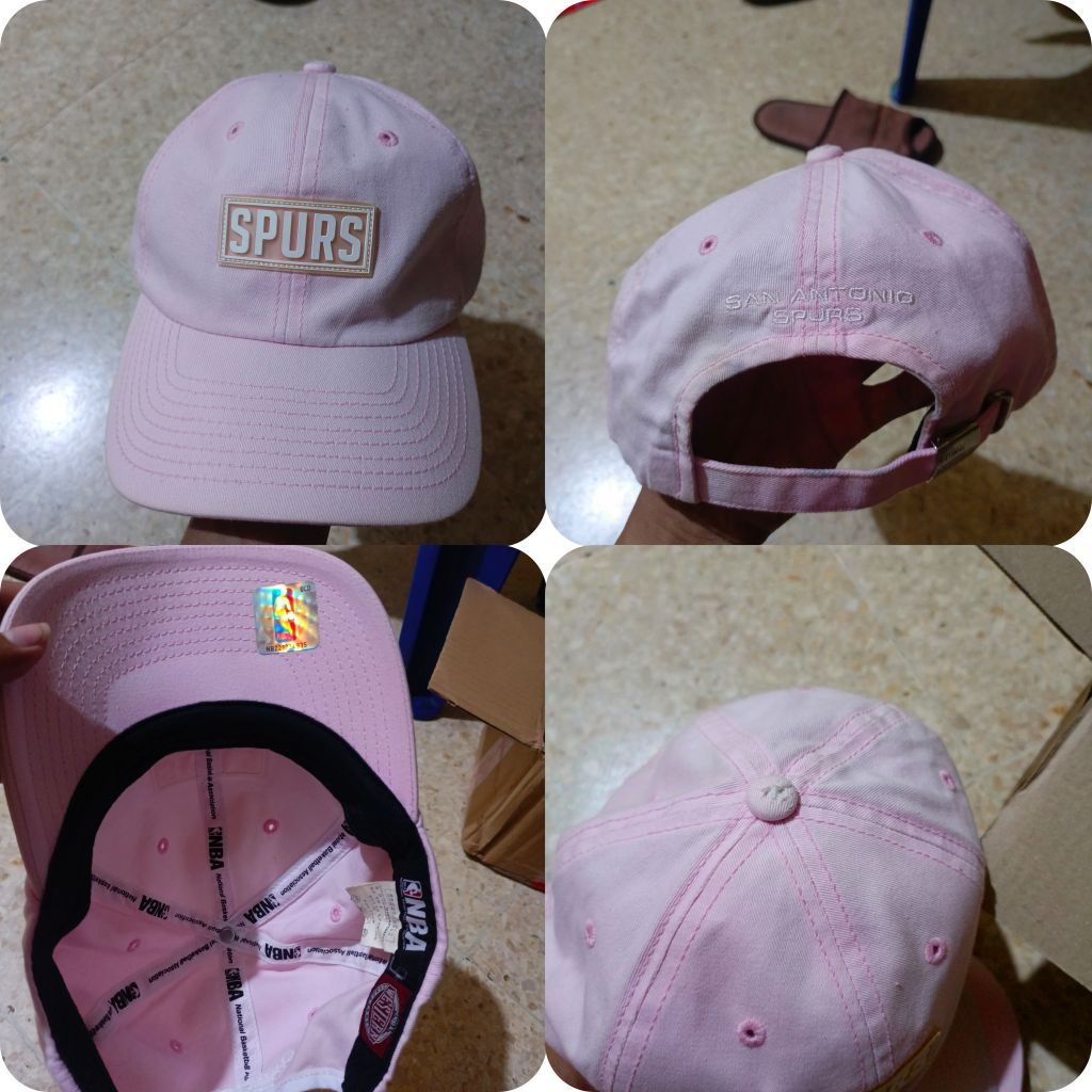 Topi tim basket NBA SPURS original ( pink )