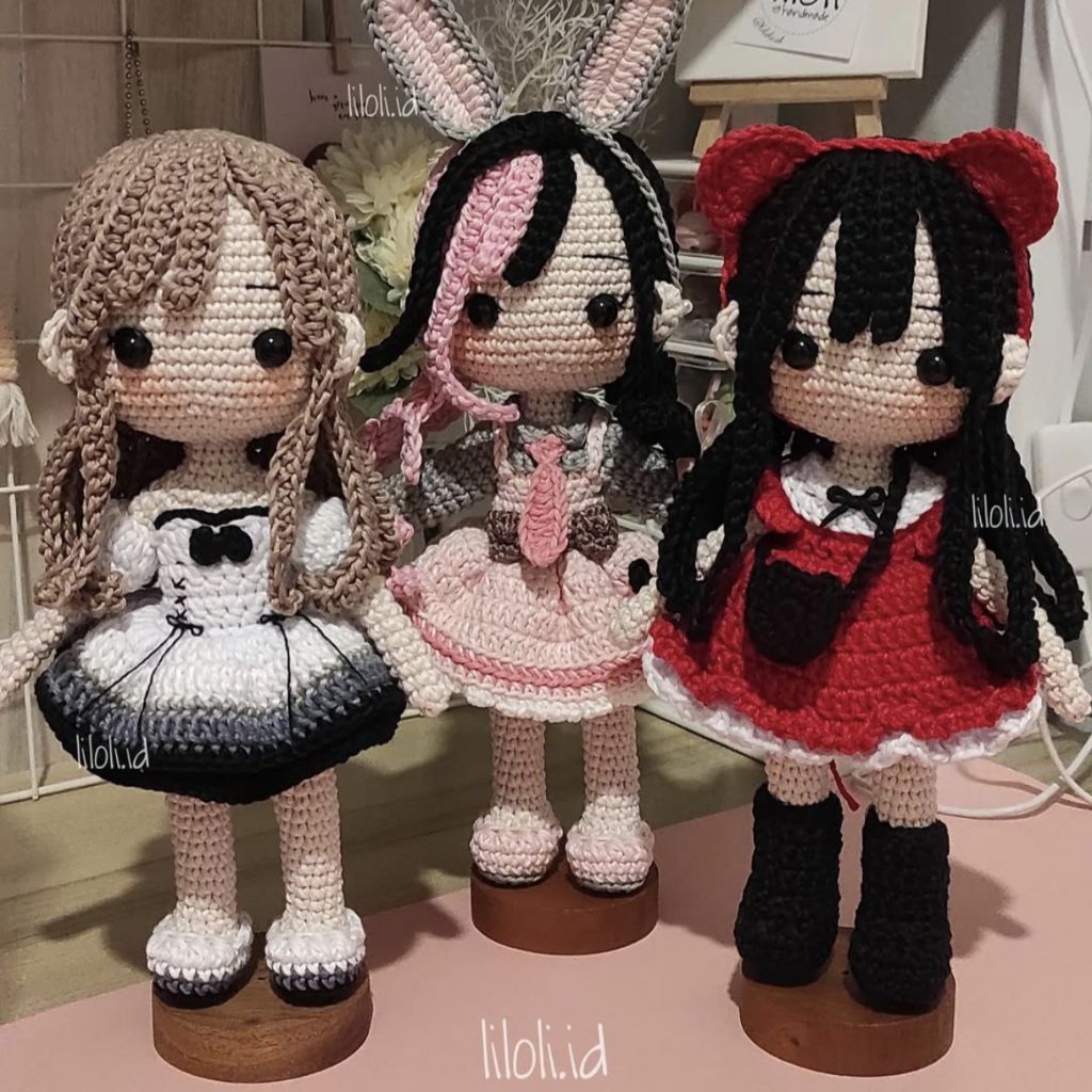 LILOLI CUSTOM boneka rajut amigurumi wedding couple princess disney bts kpop korea anime cosplay sai
