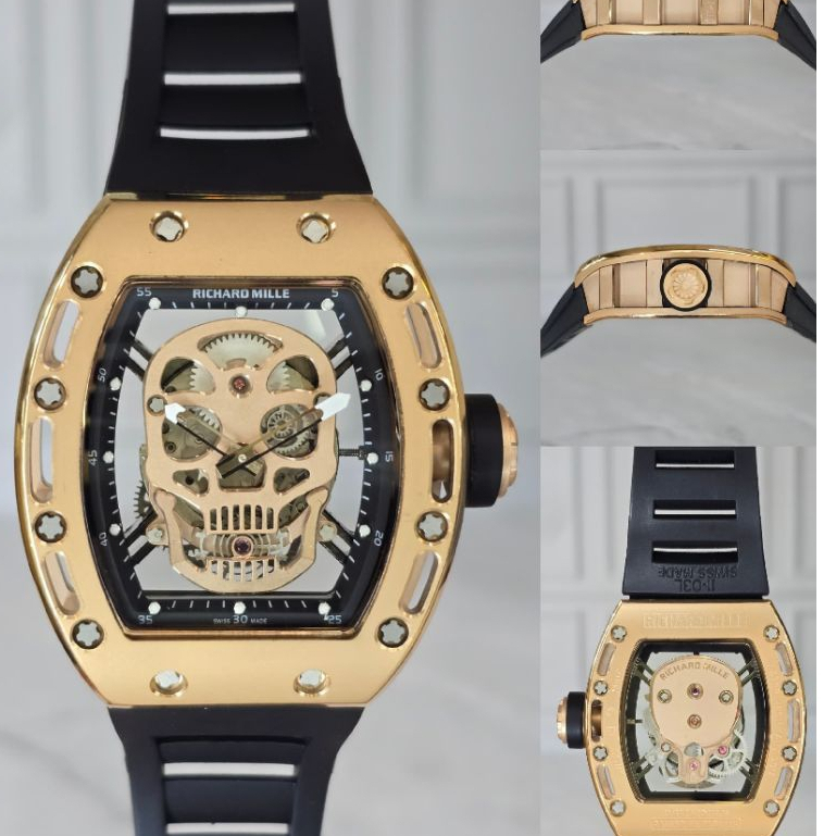 Richard Mille Gold Rm 052 Skull Swiss Automatic