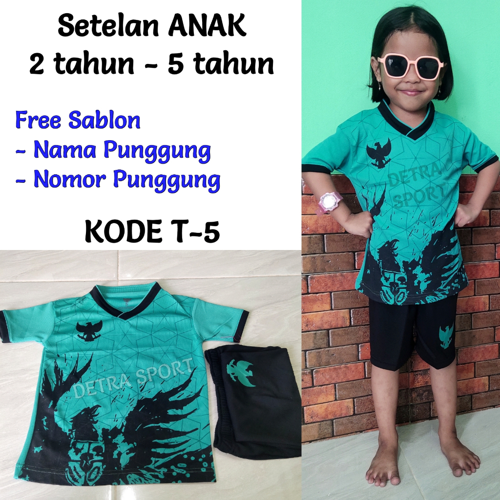 (BGR) Baju Olahraga Anak 2 tahun | Baju Bola Anak 3 tahun | Jersey Bola Anak 4 Tahun | Stok Terbatas