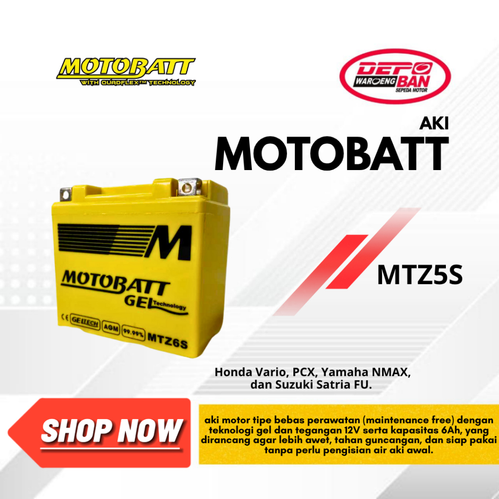 AKI MOTOBATT MTZ6S [ ORIGINAL NEW ]