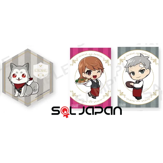 Persona 3 Reload P3R x Ikepri Canvas Collab Bonus Coaster Postcard Koromaru Yukari Akihiko