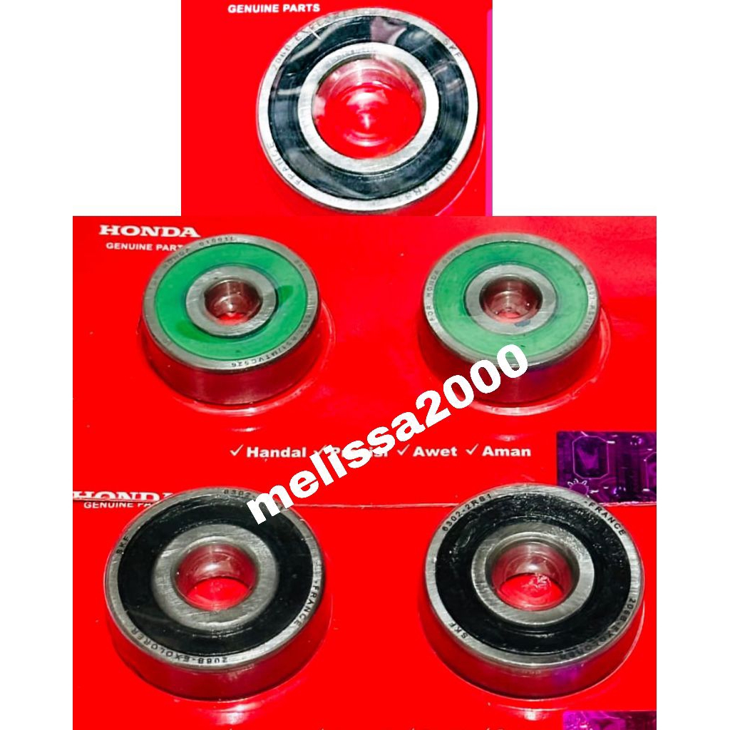 Bearing Roda depan belakang Bearing Nap Gear Set 5PCS 6301RS 2PC+6302RS 2PC+6004RS 1PC Verza 150 CB 