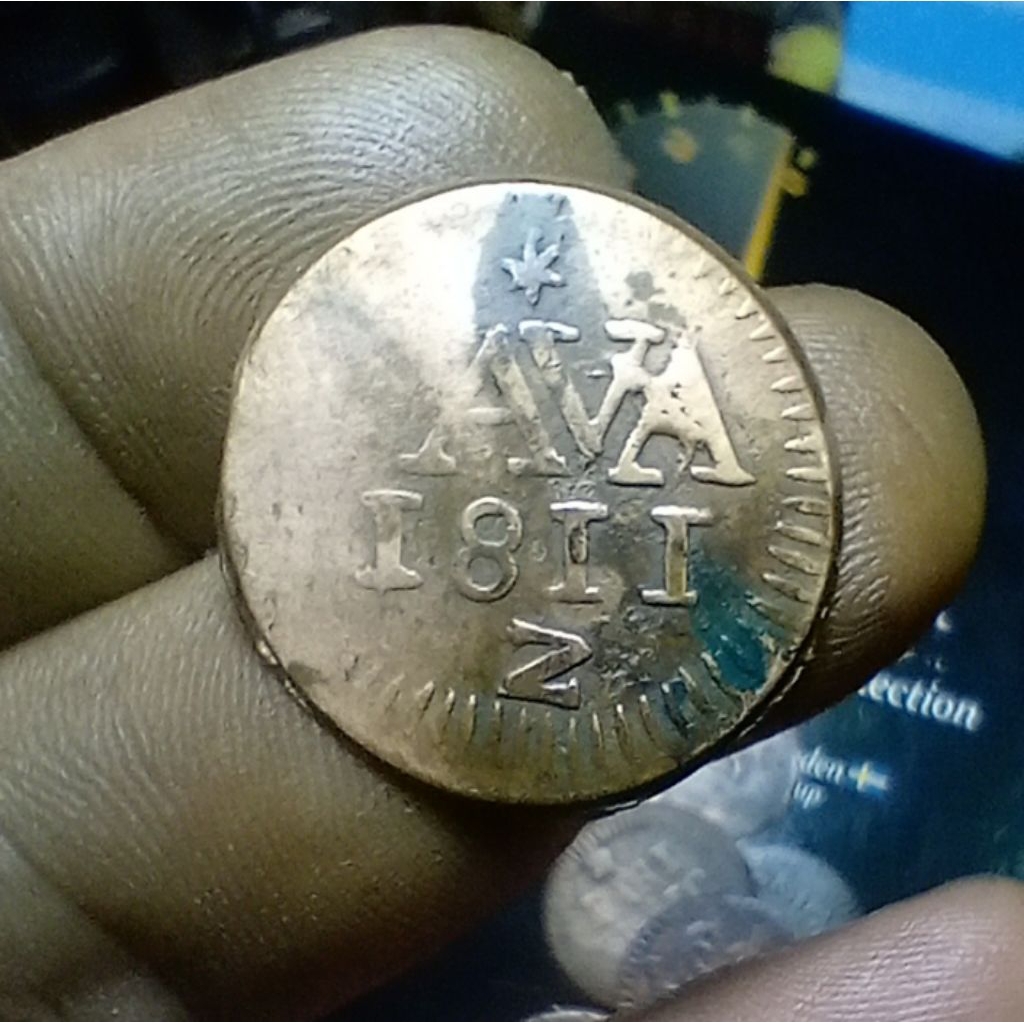 Koin 1/2 Stuiver Java Louis Napoleon 1811