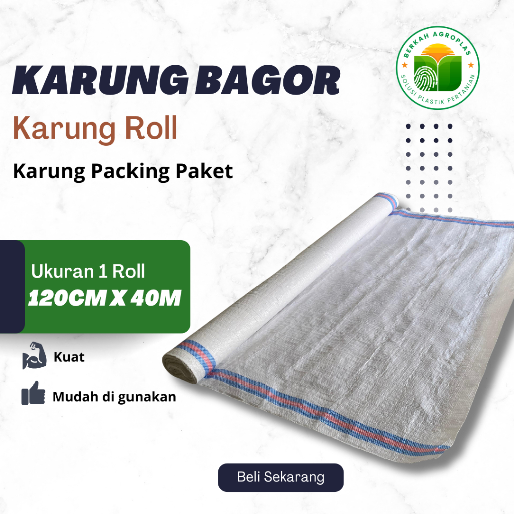 Karung Plastik Roll uk 120cm x 40m, Karung Bagor Roll