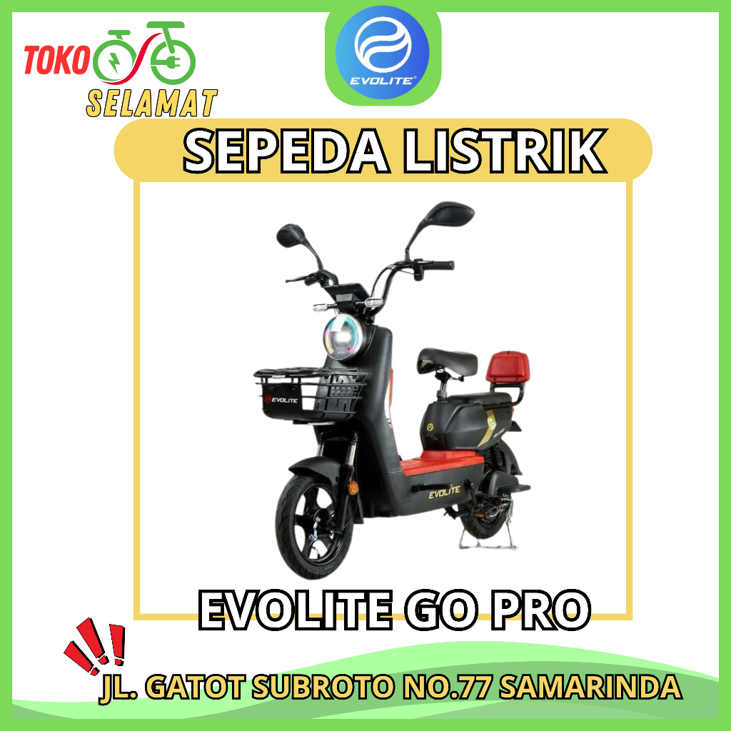 [LUAR SAMARINDA] SEPEDA LISTRIK EVOLITE GO PRO