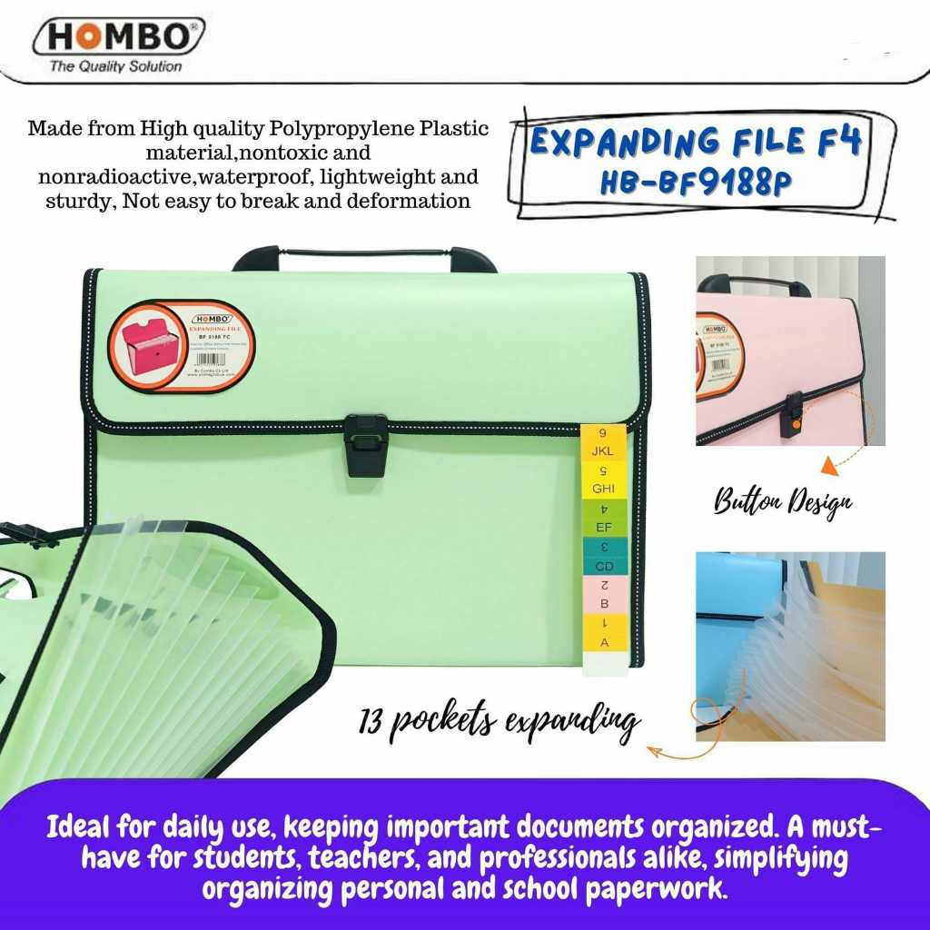 Expanding File / Map Plastik / Clear Holder F4 9198